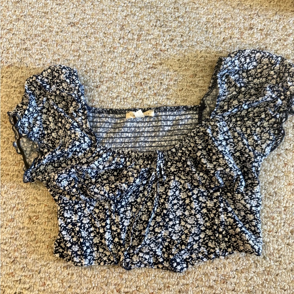 Pacsun LA hearts cropped floral top